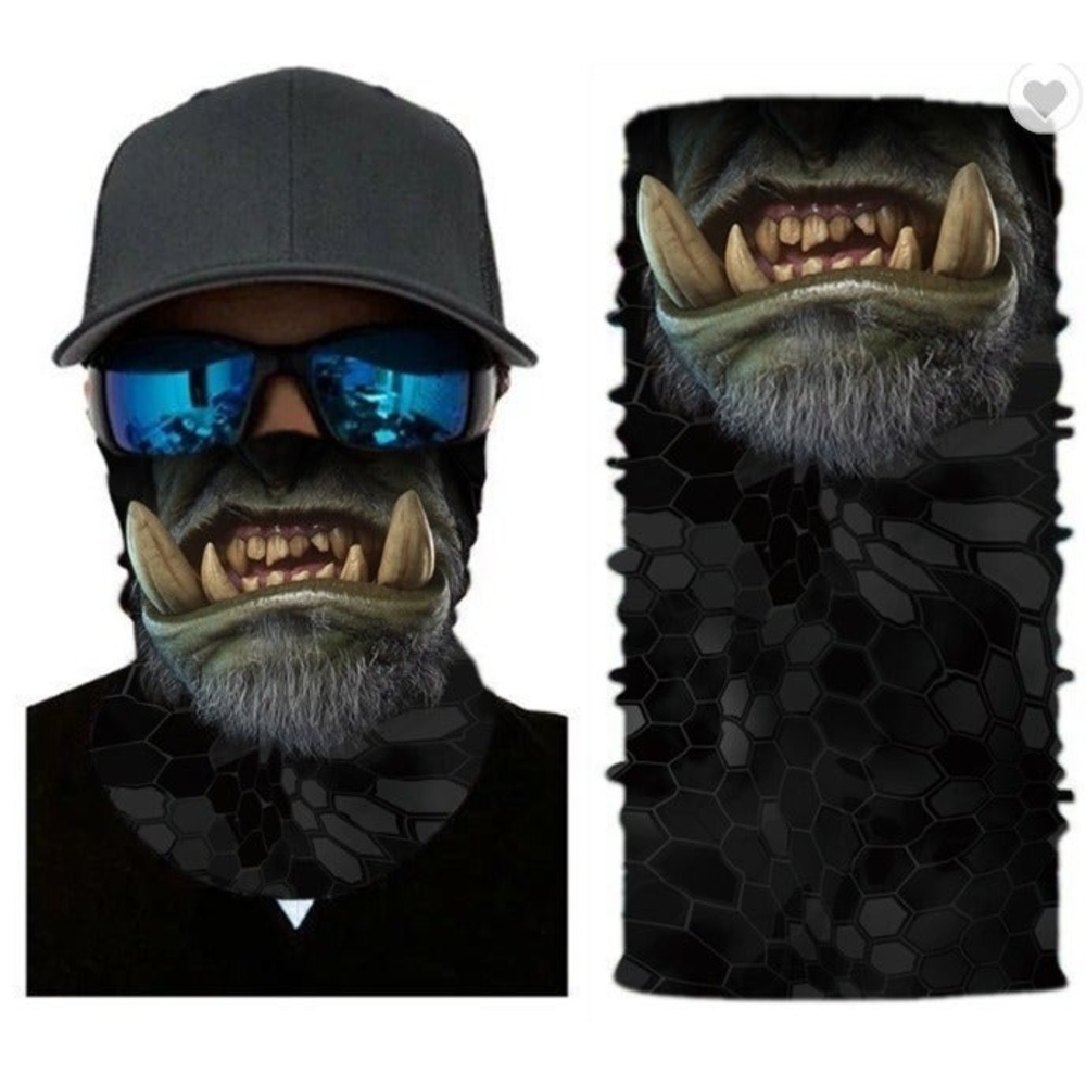 Troll Face Neck Gaiter Sun Shield Balaclava Motorcycle Fishing Bandana Black